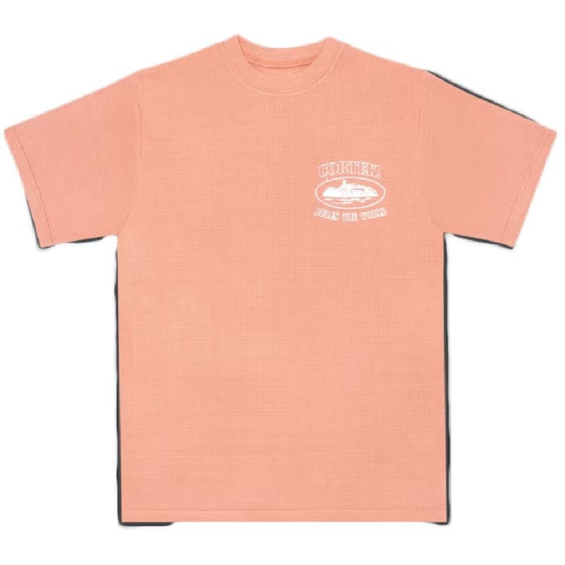 T-shirt Corteiz Insignia Corta Sleeve Waffle Salmon  France   | VUH-3865334